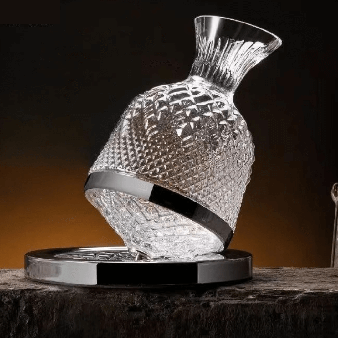 360° Rotierender Kristall-Weindekanter