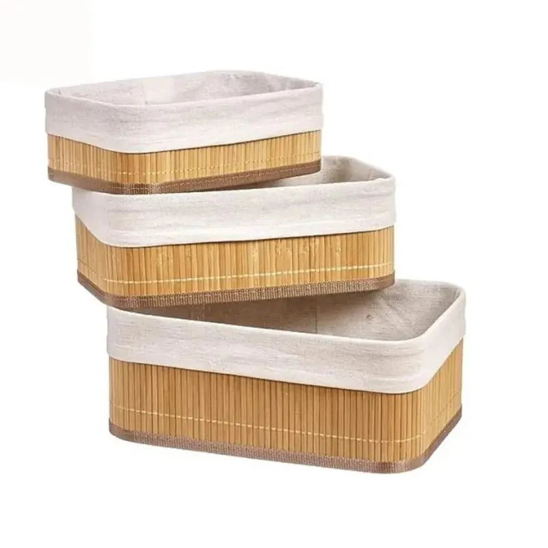 Nordhöhe Bambus Aufbewahrungskörbe – 3-teiliges Set