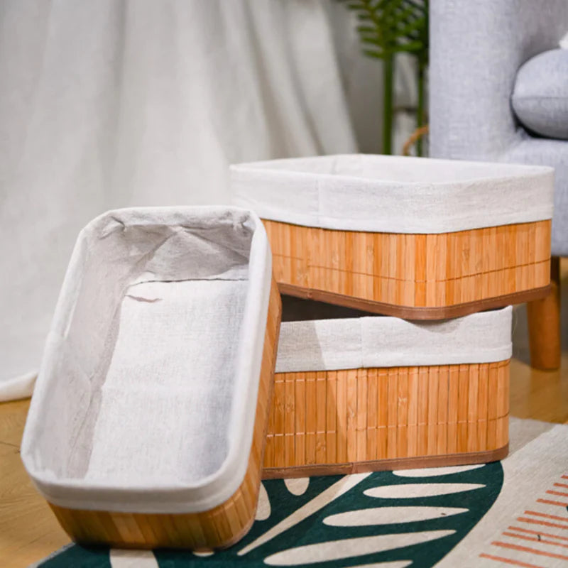 Nordhöhe Bambus Aufbewahrungskörbe – 3-teiliges Set