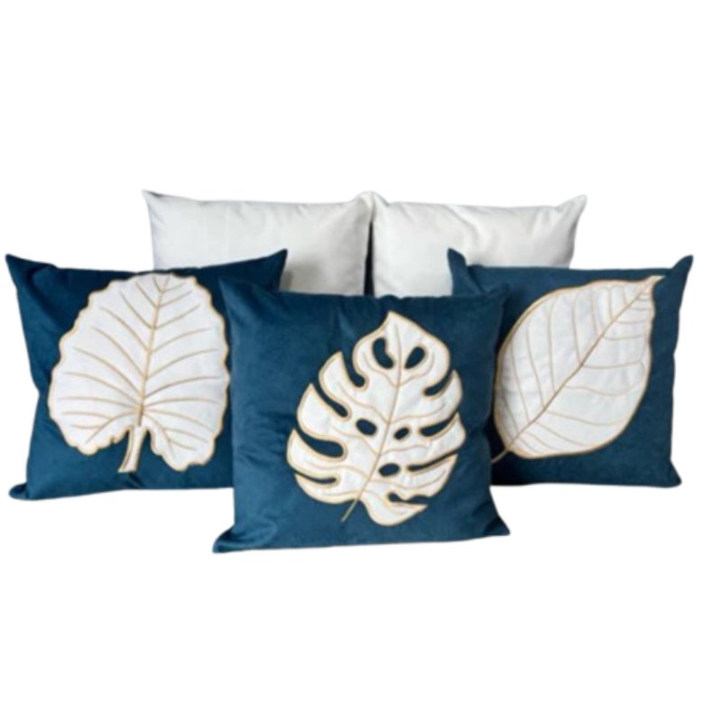 Set mit 5 Bestickten Kissenbezügen Vicentini