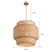 Rattan Pendelleuchte für Wohnzimmer